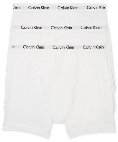 Men's 3-Pack Cotton Stretch Boxer Briefs White $17.71 Underwear