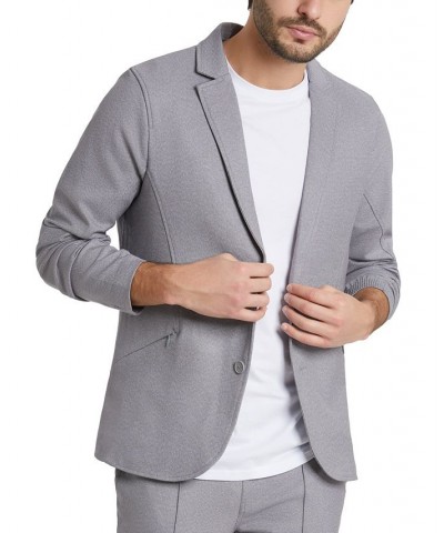 Men's Invisible Zip Pocket Blazer Gray $89.30 Blazers