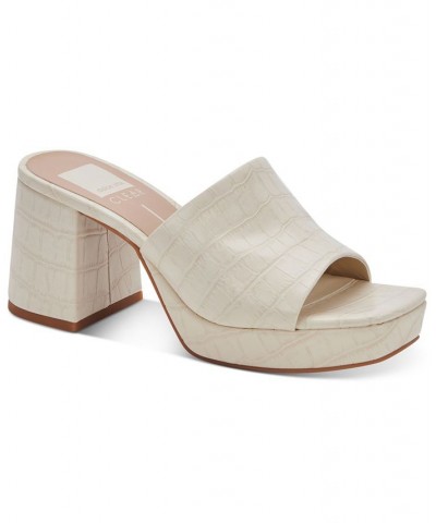 Women's Marsha Platform Slide Sandals White $49.12 Shoes