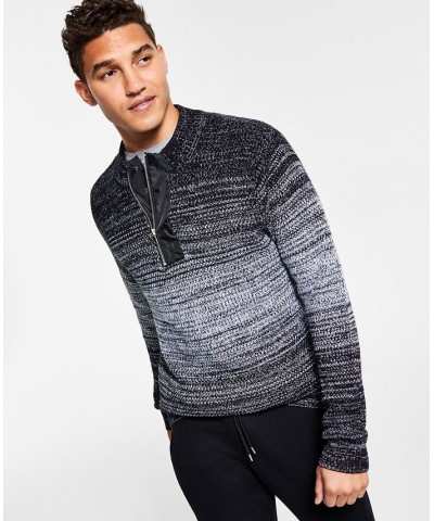 Men's Quarter-Zip OmbrÉ Sweater PD01 $20.75 Sweaters