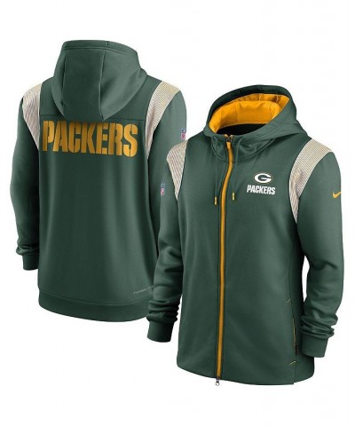 Men's Green Green Bay Packers Performance Sideline Lockup Full-Zip Hoodie $33.21 Sweatshirt