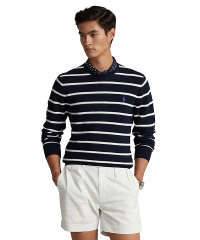 Men's Striped Mesh-Knit Cotton Sweater Multi $60.04 Sweaters