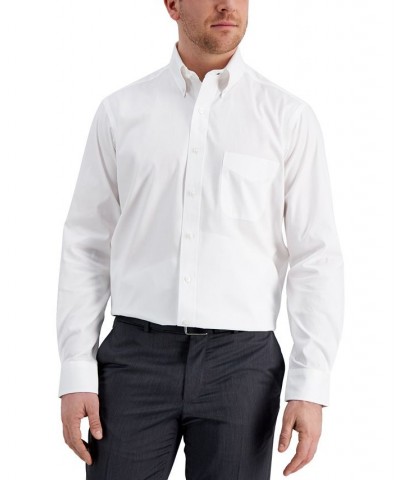 Men's Regular Fit Cotton Pinpoint Dress Shirt White $17.20 Dress Shirts