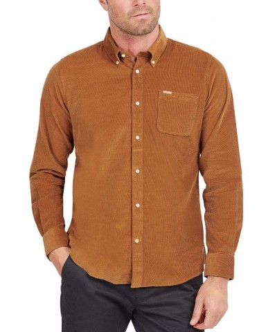 Men's Ramsey Tailored-Fit Corduroy Shirt Tan/Beige $30.78 Shirts
