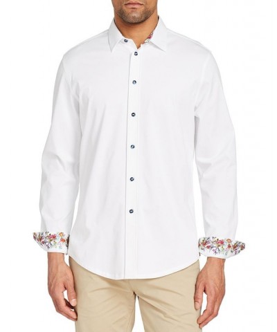 Men's Slim-Fit All Knit Australia Long Sleeve Shirt White $67.62 Shirts