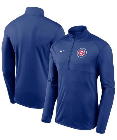 Men's Royal Chicago Cubs Team Logo Element Performance Half-Zip Pullover Jacket $40.79 Jackets