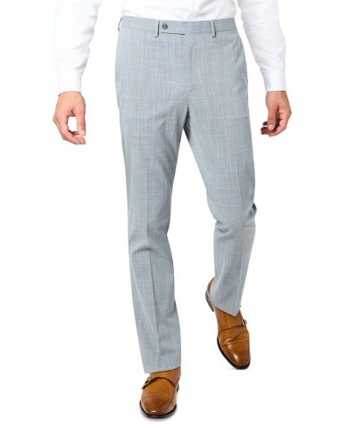 Men's Modern-Fit Sharkskin Stretch Suit Pants Multi $32.20 Suits