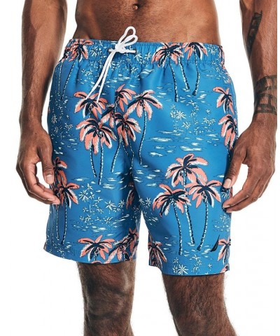 Men's Quick-Dry Palm Tree-Print 18" Board Shorts Blue $23.85 Swimsuits