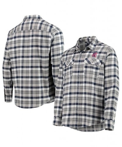 Men's Navy and Gray St. Louis City SC Ease Flannel Long Sleeve Button-Up Shirt $36.00 Shirts