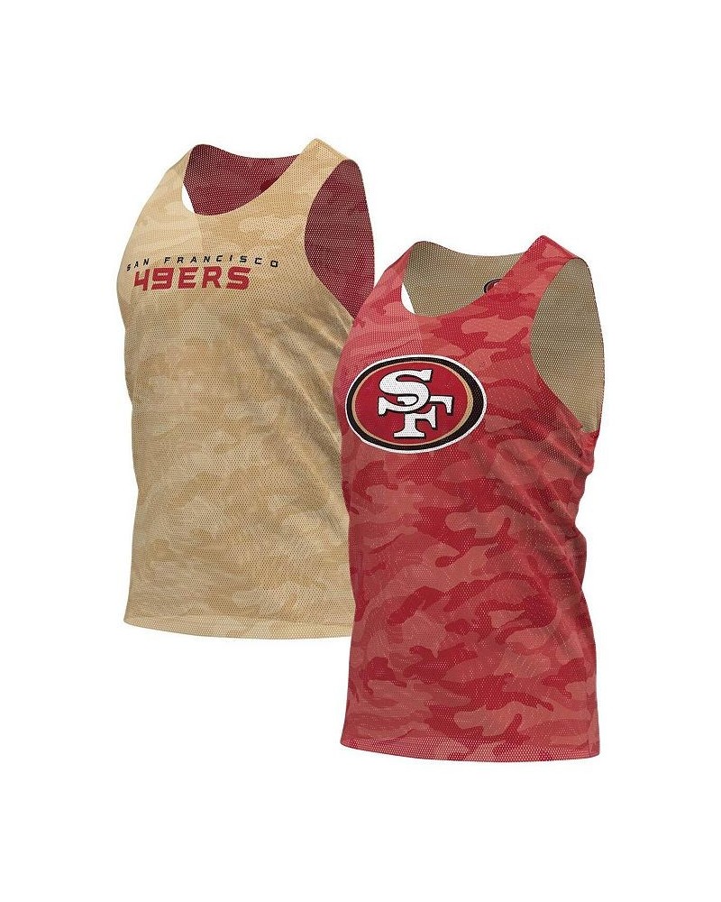 Men's Scarlet, Gold San Francisco 49ers Reversible Mesh Tank Top $24.50 T-Shirts