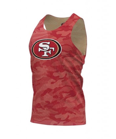Men's Scarlet, Gold San Francisco 49ers Reversible Mesh Tank Top $24.50 T-Shirts