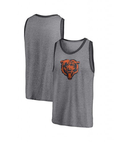 Men's Branded Heathered Gray and Heathered Charcoal Chicago Bears Famous Tri-Blend Tank Top $20.00 T-Shirts