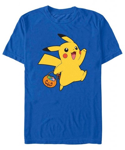 Men's Pokemon Happy Candy Short Sleeves T-shirt Blue $20.64 T-Shirts