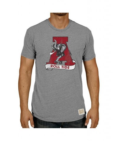 Men's Heathered Gray Alabama Crimson Tide Vintage-Like 1974-2000 Logo Tri-Blend T-shirt $21.60 T-Shirts