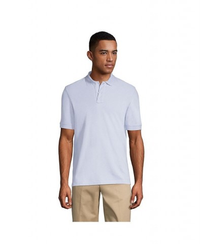 School Uniform Men's Short Sleeve Mesh Polo Shirt Blue $16.26 Polo Shirts