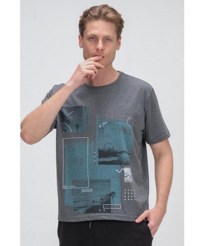 Men's Modern Print Fitted Cali T-shirt PD08 $35.00 T-Shirts