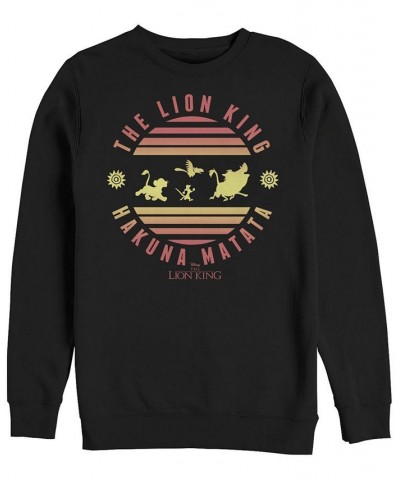 Disney Men's Lion King Hakuna Matata, Crewneck Fleece Black $24.20 Sweatshirt