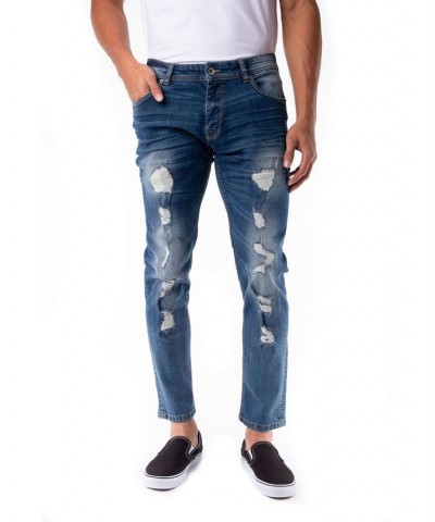 Men's Stretch 5 Pocket Skinny Jeans Blue $41.34 Jeans