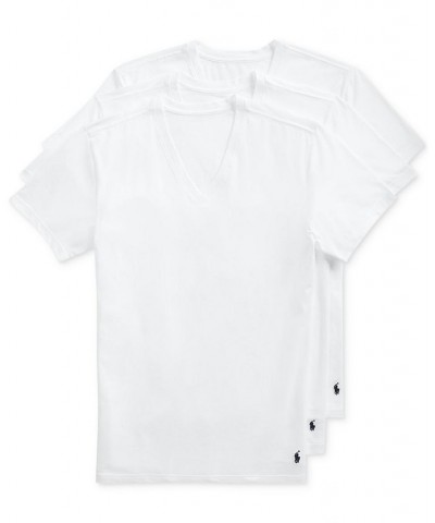 Men's 3-Pk. Slim-Fit Stretch V-Neck Undershirts White $30.25 Undershirt