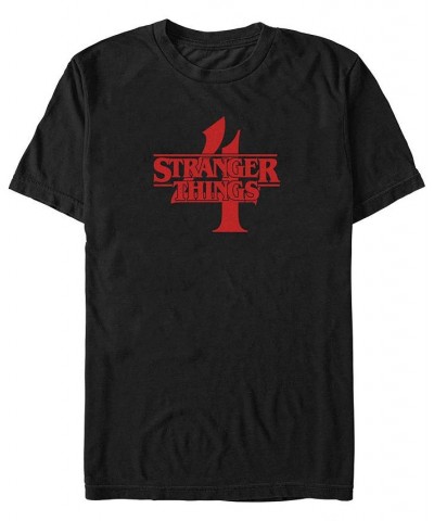 Men's Stranger Things Stranger Things 4 Logo Short Sleeve T-shirt Black $15.40 T-Shirts