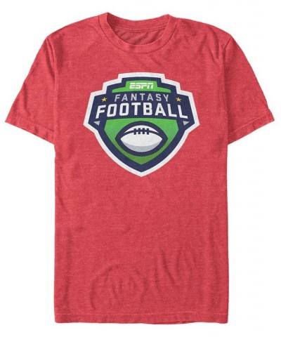 Men's Fantasy Football Short Sleeve Crew T-shirt Red $15.75 T-Shirts