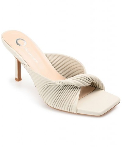 Women's Greer Pleated Sandals White $54.99 Shoes