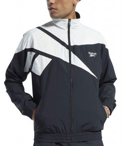 Men's Classics Vector Regular-Fit Logo Colorblocked Full-Zip Track Jacket Black $36.55 Jackets