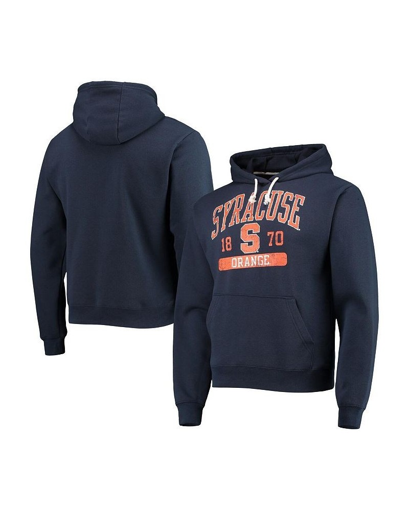 Men's Navy Syracuse Orange Volume Up Essential Fleece Pullover Hoodie $33.00 Sweatshirt