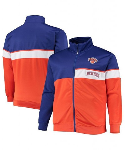 Men's Blue, Orange New York Knicks Big and Tall Pieced Body Full-Zip Track Jacket $34.97 Jackets