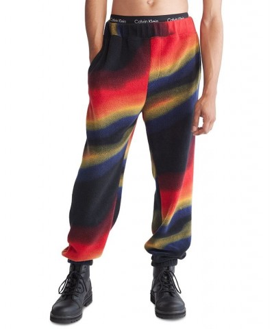 Men's Relaxed-Fit Printed Sherpa Joggers Red $30.96 Pants