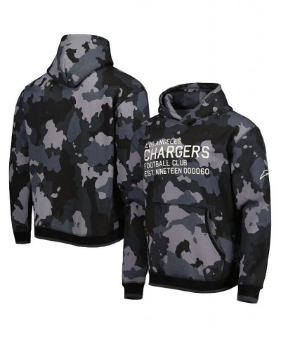 Men's Black Los Angeles Chargers Camo Pullover Hoodie $48.95 Sweatshirt