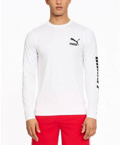 Men's Archive Regular-Fit Long-Sleeve Swim Shirt White $16.27 Swimsuits