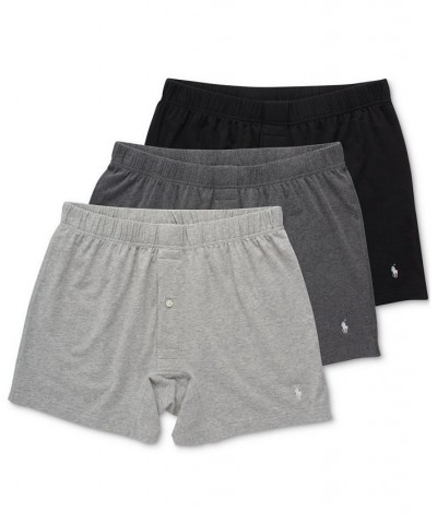 Men's 3-pack Classic Stretch Knit Boxers Polo Black Assorted $28.60 Underwear