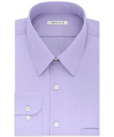 Men's Big & Tall Classic/Regular Fit Wrinkle Free Poplin Solid Dress Shirt Lavender $18.89 Dress Shirts