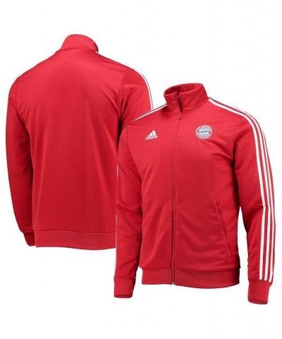 Men's Red Bayern Munich 3-Stripes AEROREADY Full-Zip Track Jacket $37.22 Jackets