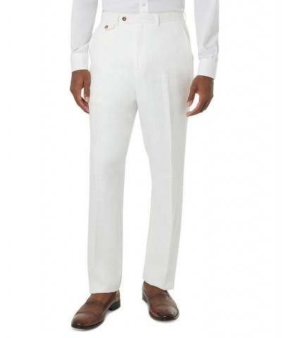 Men's Classic-Fit Linen Suit Pants White $26.00 Suits